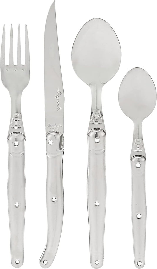 Jean Dubost 24 Pc Stainless Steel Everyday Flatware Set in Tray