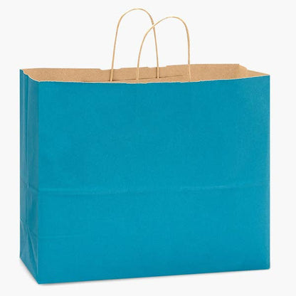 Recycled Kraft Color Paper Retail Shopping Bags: Black / 100 Pack / Queen 16x6x19.25" - r. h. ballard shop & gallery