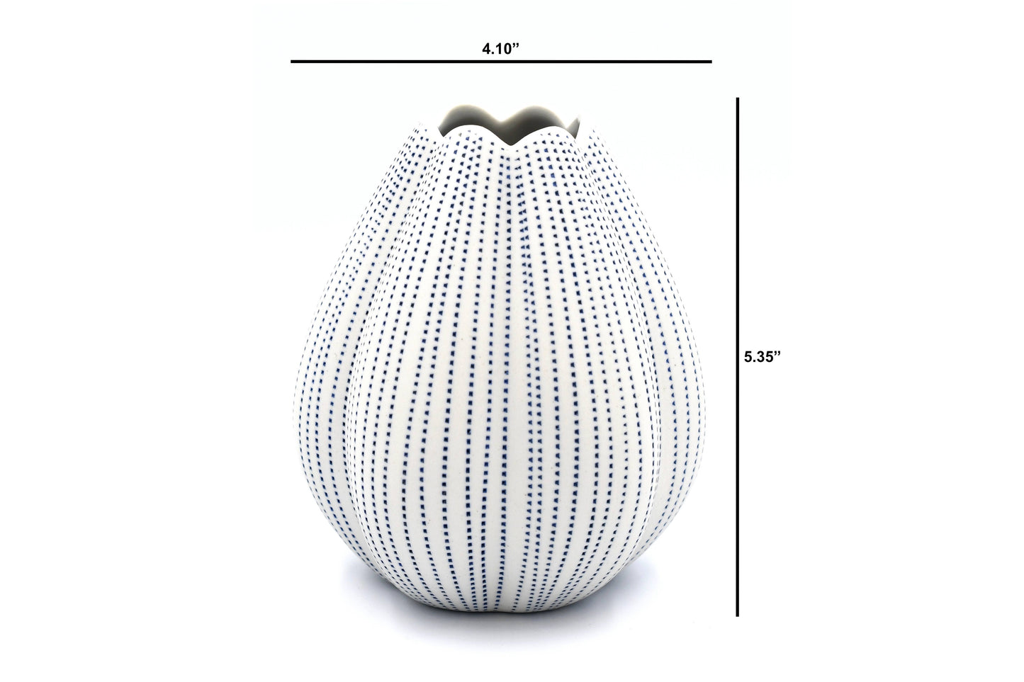 1284W26 CHAMPA S-Handcrafted Porcelain Vase