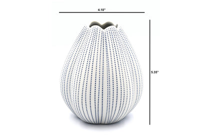 1284W26 CHAMPA S-Handcrafted Porcelain Vase