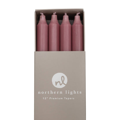 12" Taper Candles - 12pc Box: Pure White