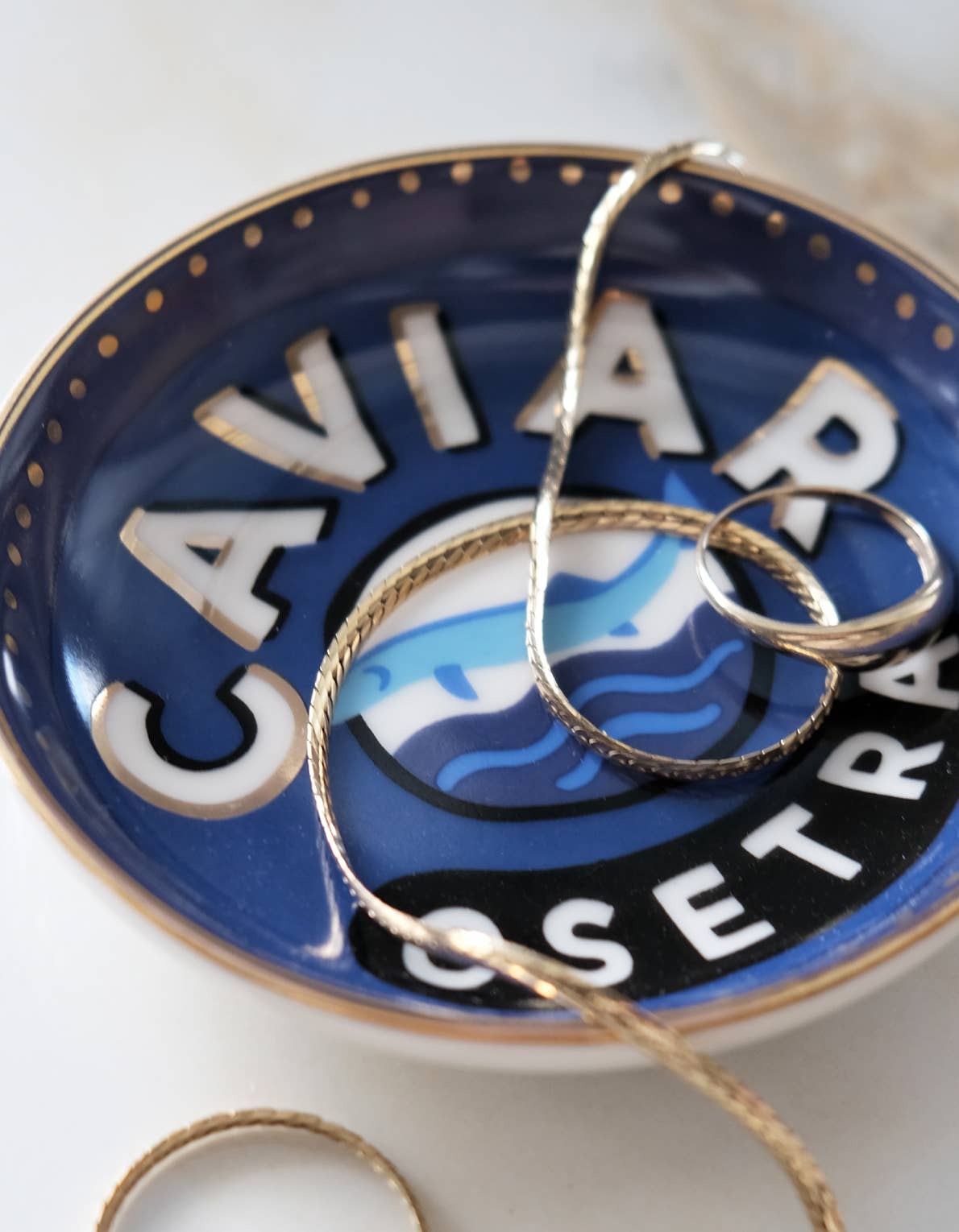 Porcelain Trinket Dish | Caviar - r. h. ballard shop & gallery