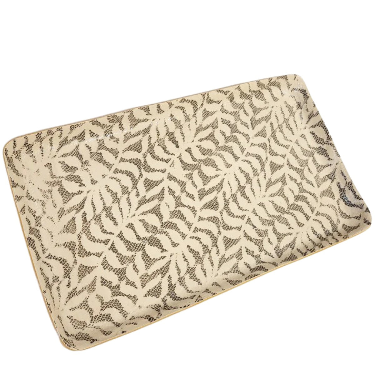 Charcoal Fern Large Stacking Tray, 17in x 10in x1in