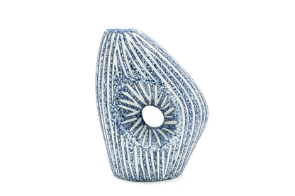 SPEZIA Blue & White Stripe M-Porcelain Bud Vase