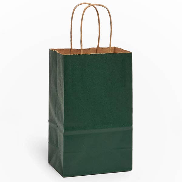 Recycled Kraft Color Paper Retail Shopping Bags: Black / 100 Pack / Cub 8x4.75x10.5" - r. h. ballard shop & gallery