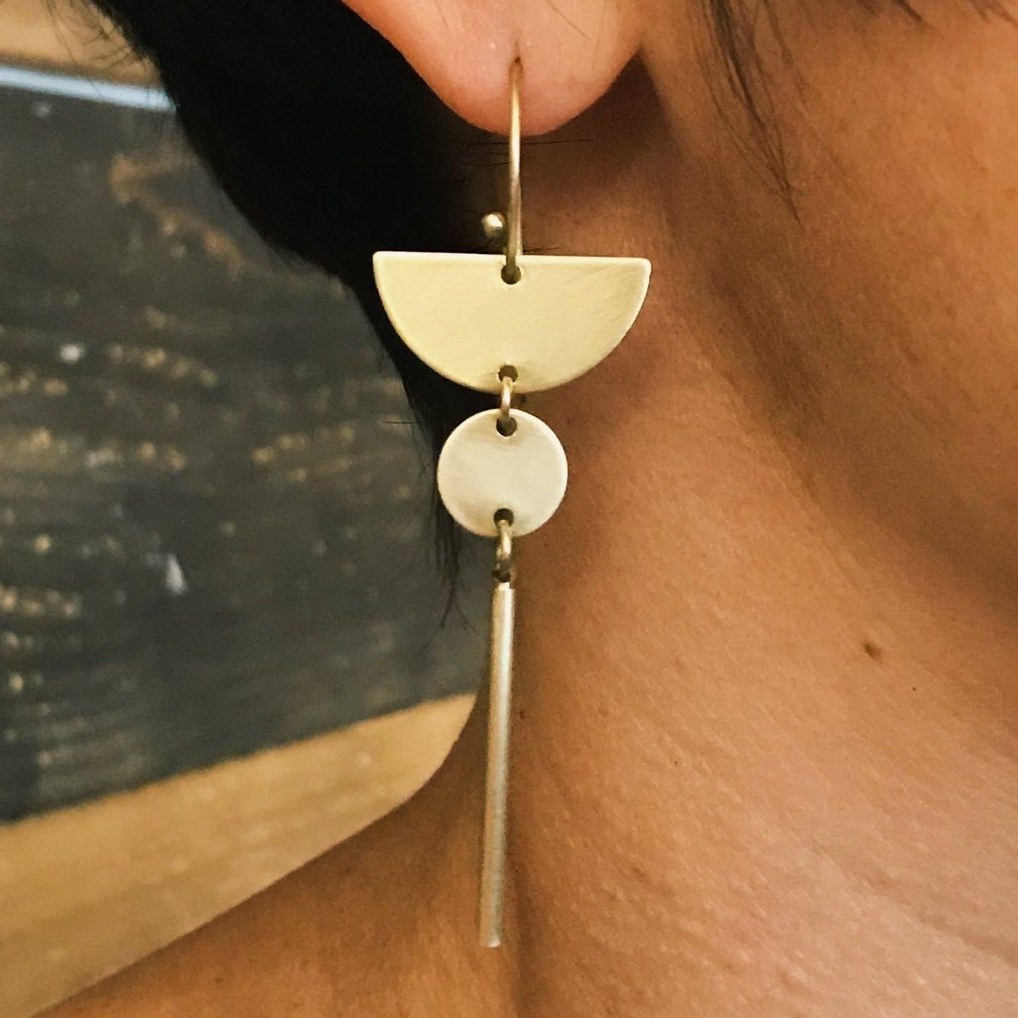 Geo dangle drop earrings - r. h. ballard shop & gallery