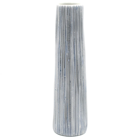 KOZA M Blue Stripe Porcelain Bud Vase