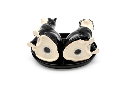 SALT AND PEPPER SHAKER Tuxedo cat