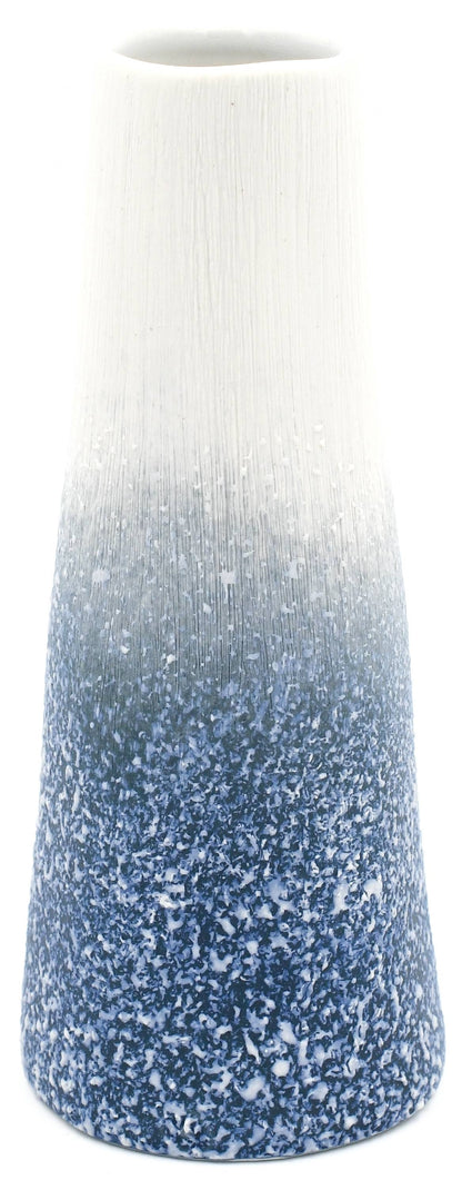 KOZA S Blue Textured -Handcrafted Porcelain Vase