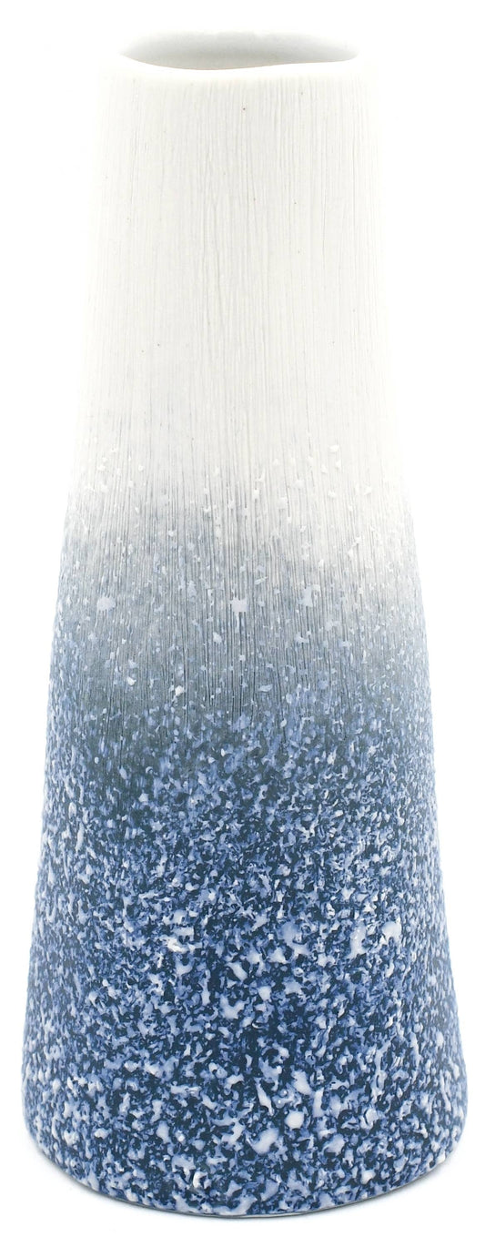 KOZA S Blue Textured -Handcrafted Porcelain Vase