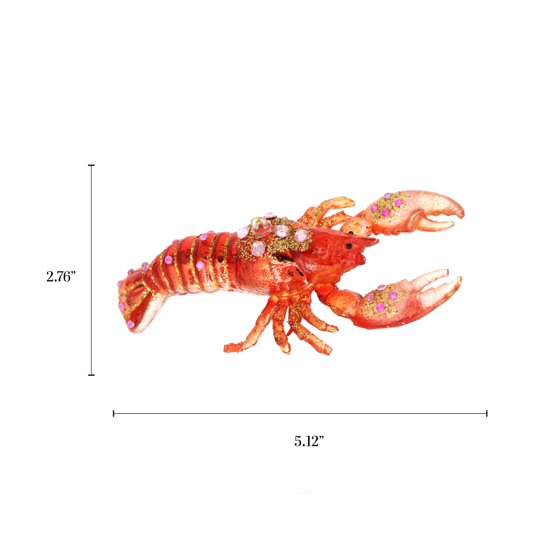 Red Lobster Glass Ornament