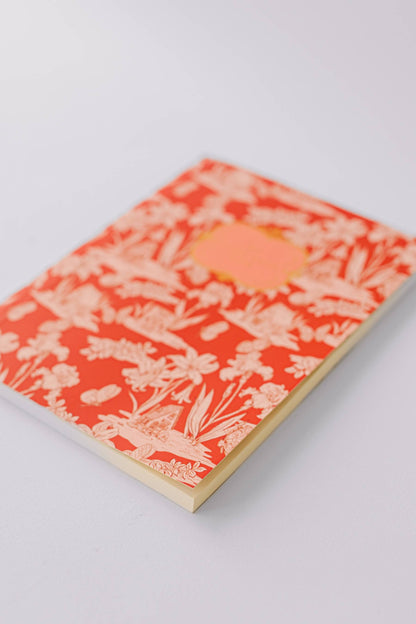 Fairy House Toile Softcover Notebook - Red - r. h. ballard shop & gallery