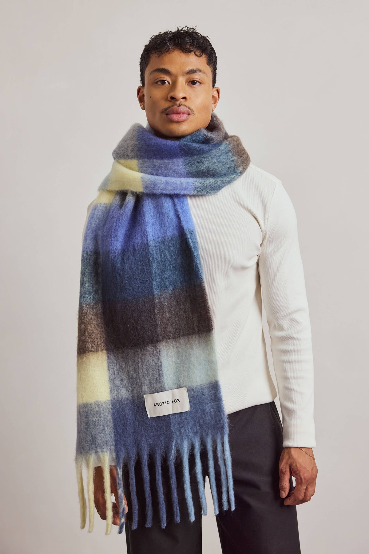 The Reykjavik Scarf - 100% Recycled - Blue Yellow