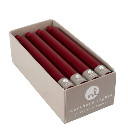 7" Taper Candles - 12pc Box: Pure White