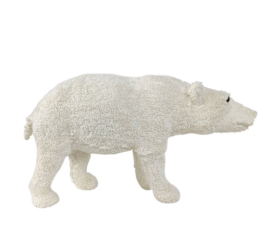 Lg Knitted Boucle White Bear Dia 22.4" - r. h. ballard shop & gallery