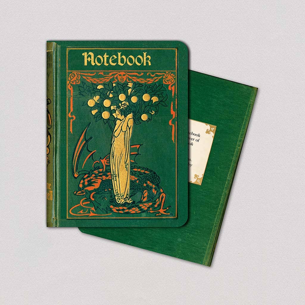 Fairy with Green Dragon - Vintage Book Cover Notebook - r. h. ballard shop & gallery