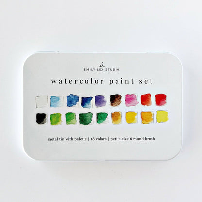 Watercolor Paint Set 18 Colors with Brush - r. h. ballard shop & gallery