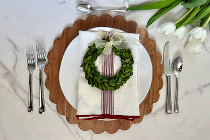 Scalloped Cutting Board and Charger, 15in Round