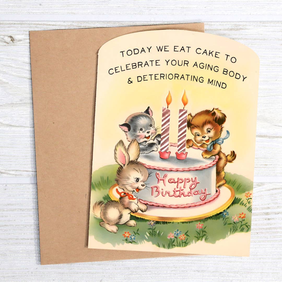 Today We Eat Cake - Funny Birthday Card - r. h. ballard shop & gallery