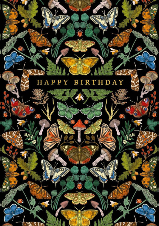 BIRTHDAY BUTTERFLIES GREETING CARD ART FILE - r. h. ballard shop & gallery