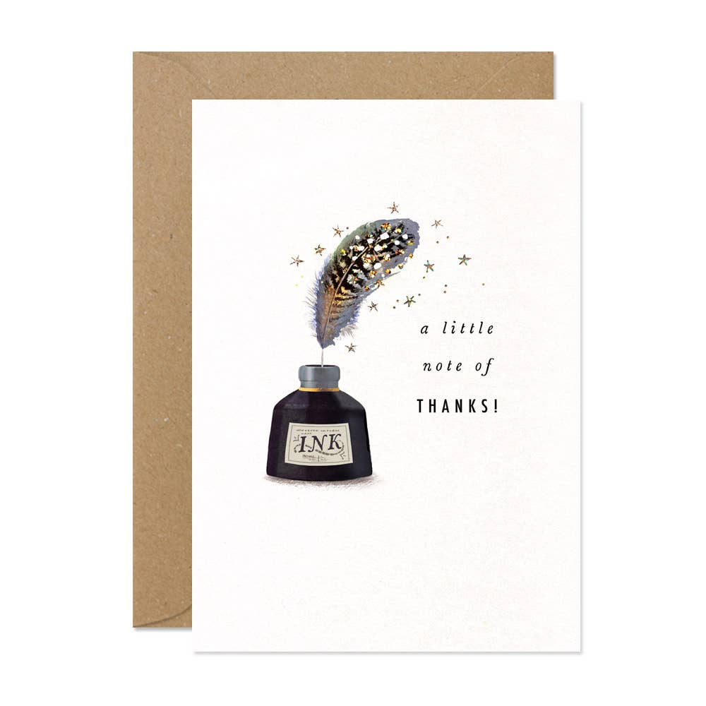 THANK YOU INKWELL GREETING CARD STEPHANIE DAVIES - r. h. ballard shop & gallery