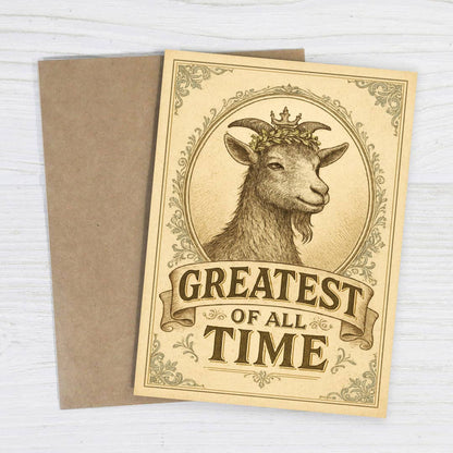 Greatest of All Time Goat – Funny Appreciation Card