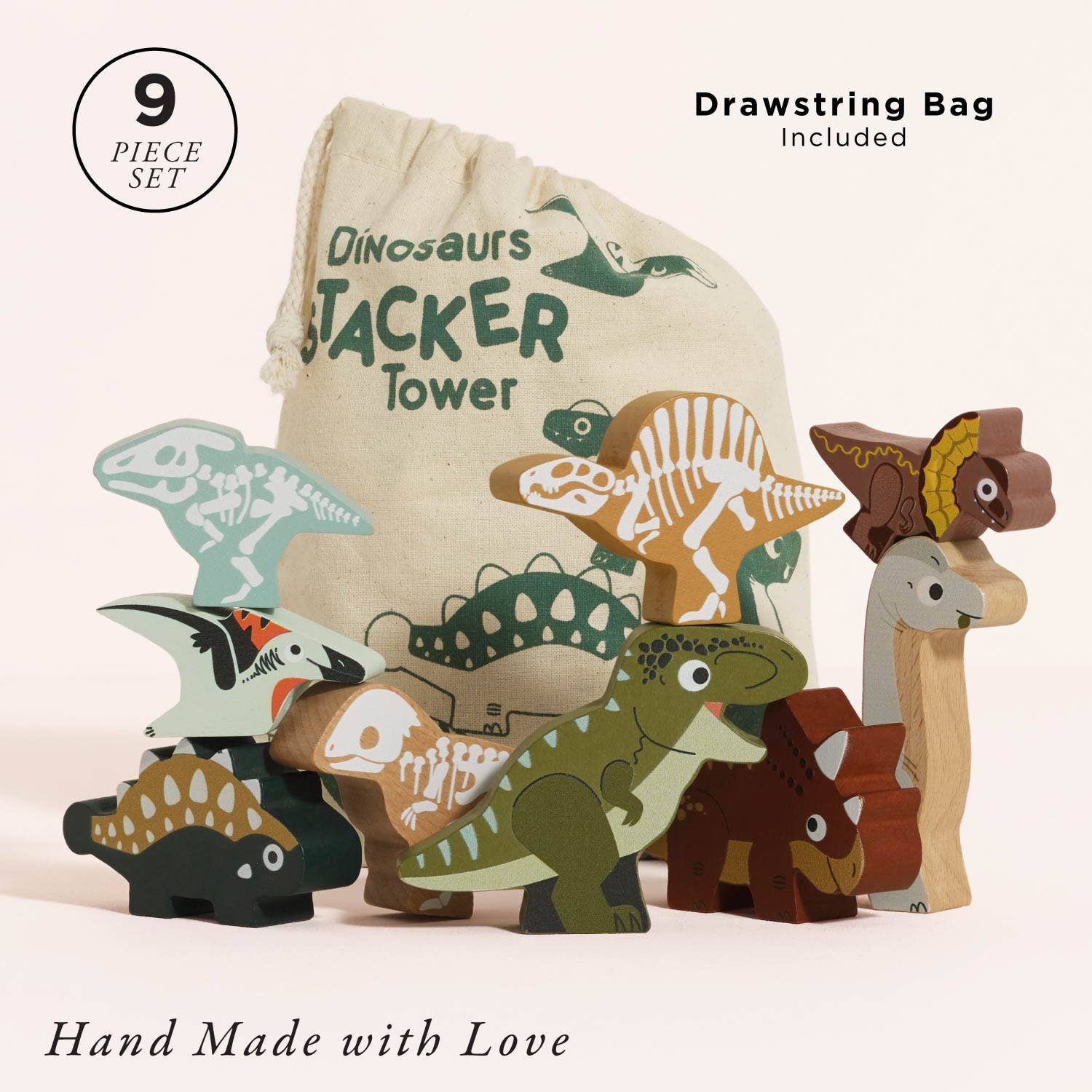 Stacking Dinosaurs with Bag - r. h. ballard shop & gallery