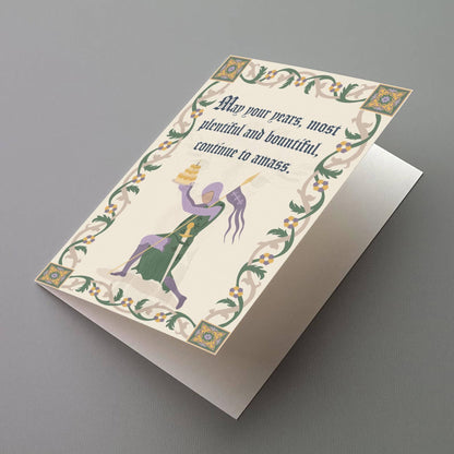 Knight Birthday - Funny Medieval Birthday Card - Lord - r. h. ballard shop & gallery