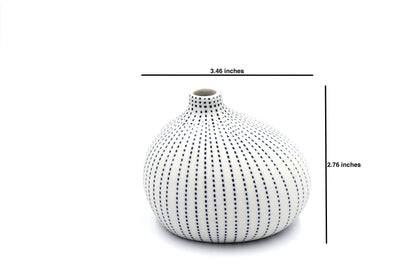 GUGU PIM S-Handcrafted Dots Porcelain Bud Vase