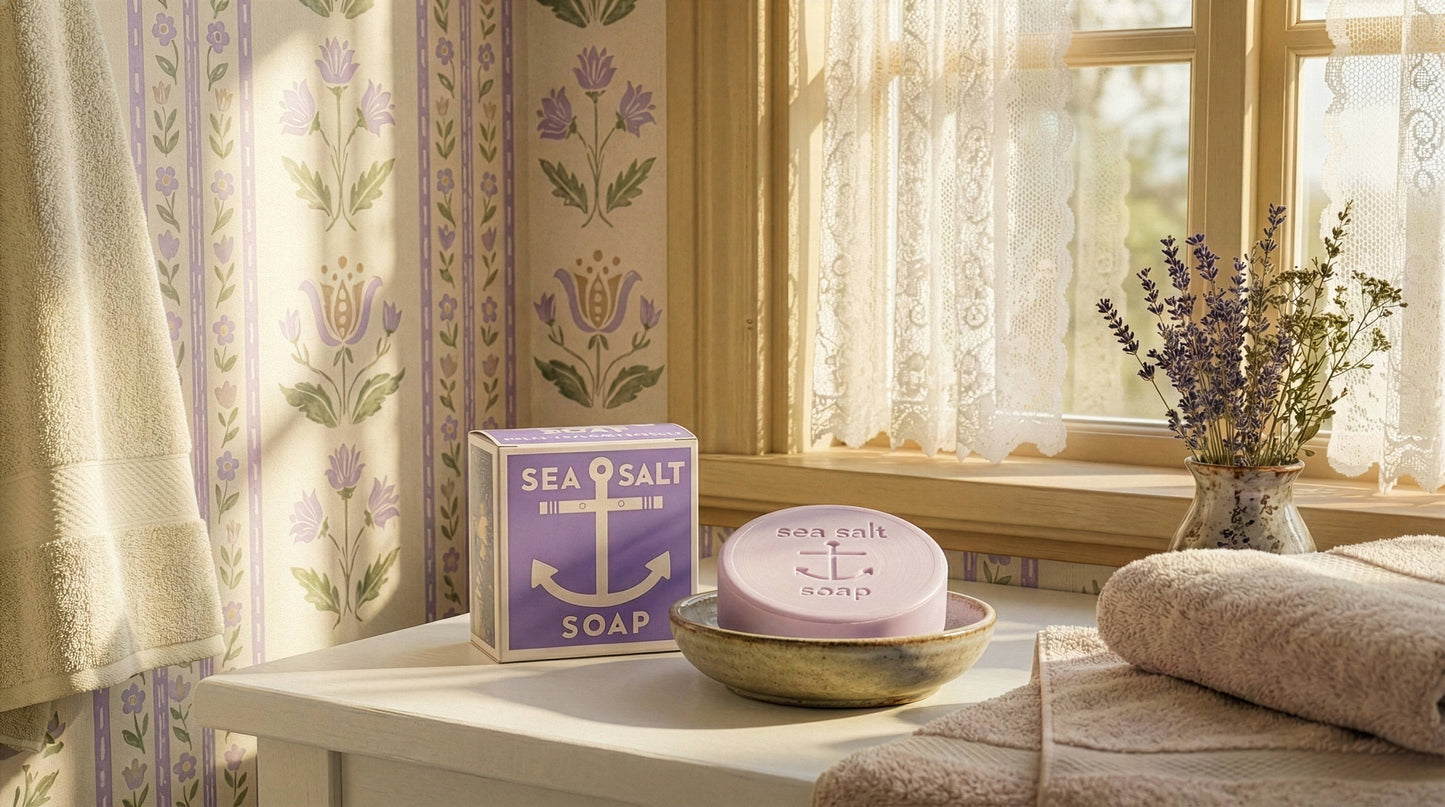 New! Sea Salt Lavender Bar Soap – Triple Milled Natural Lavender - r. h. ballard shop & gallery