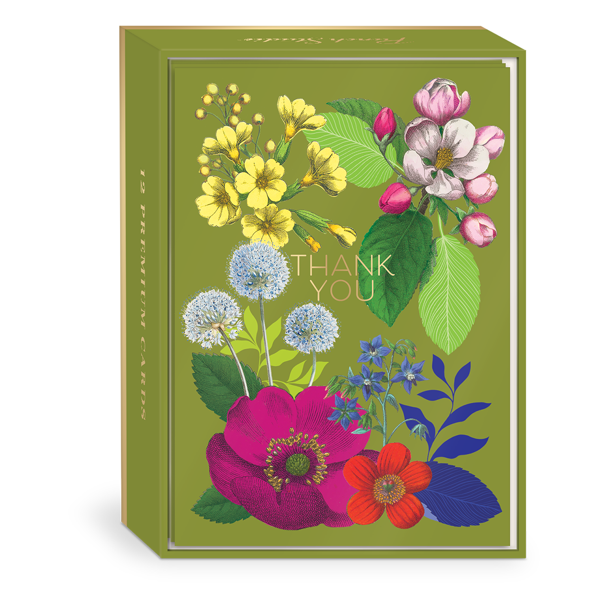 Thank You Vintage Floral Boxed Note Cards - Set of 12