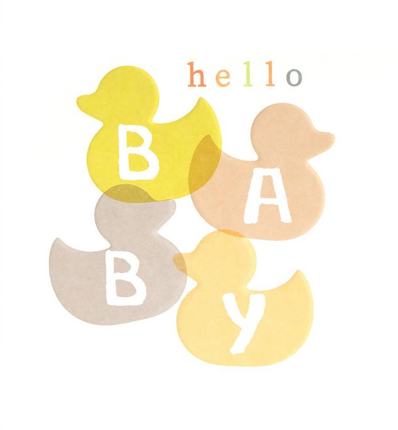 NEW BABY GREETING CARD BABY DUCKS CAROLINE GARDNER - r. h. ballard shop & gallery