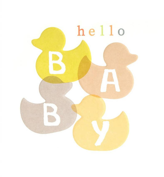 NEW BABY GREETING CARD BABY DUCKS CAROLINE GARDNER - r. h. ballard shop & gallery