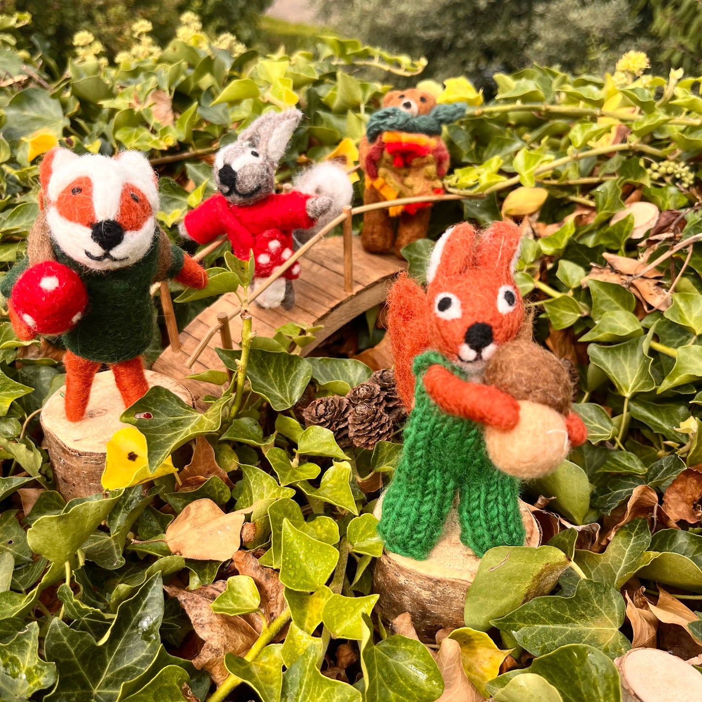 Handmade Felt Frankie Foraging Fox Decoration - r. h. ballard shop & gallery