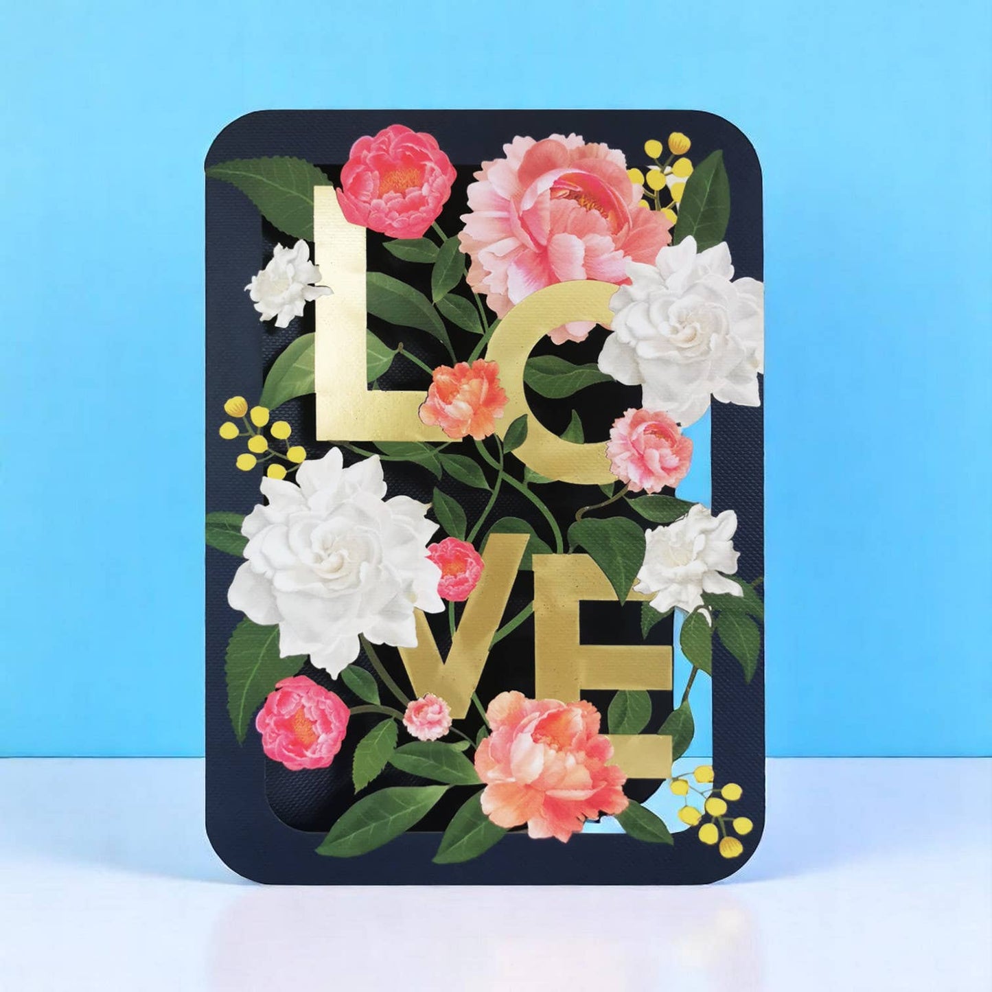 LOVE DIECUT FLOWERS GREETING CARD ALLJOY DESIGN