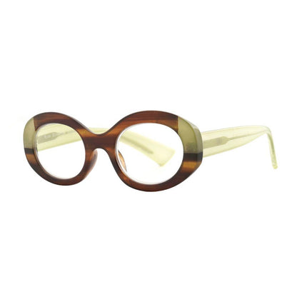SERAPHINA | Brown | Light Green Temples | Blue Light: 1.25