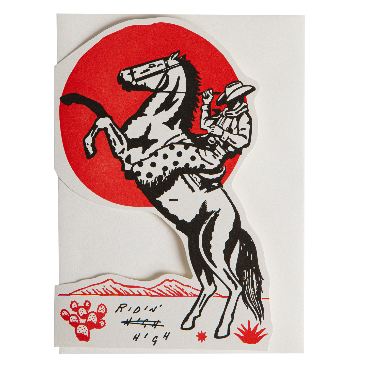 Ridin' High Cowboy | Cut-Out - Greeting Card - r. h. ballard shop & gallery