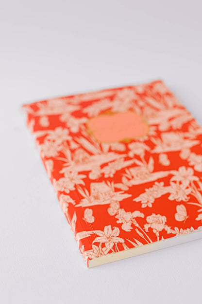 Fairy House Toile Softcover Notebook - Red - r. h. ballard shop & gallery
