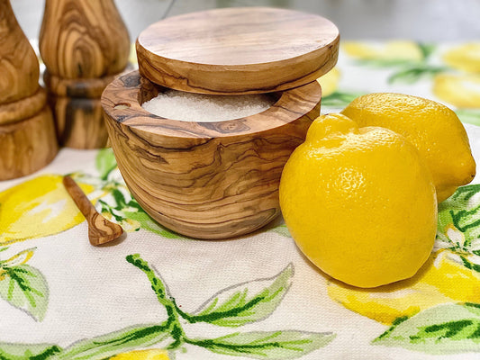 Olive Wood Salt Cellar - r. h. ballard shop & gallery