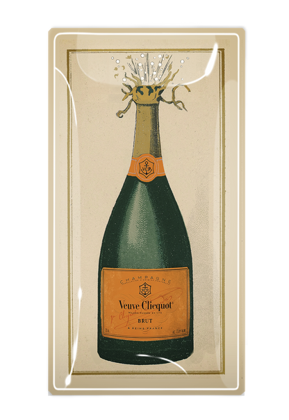 Veuve Clicquot Bottle Decoupage Tray | 4 Sizes, NYC: Orange (Brut) / 4"x 9" - r. h. ballard shop & gallery