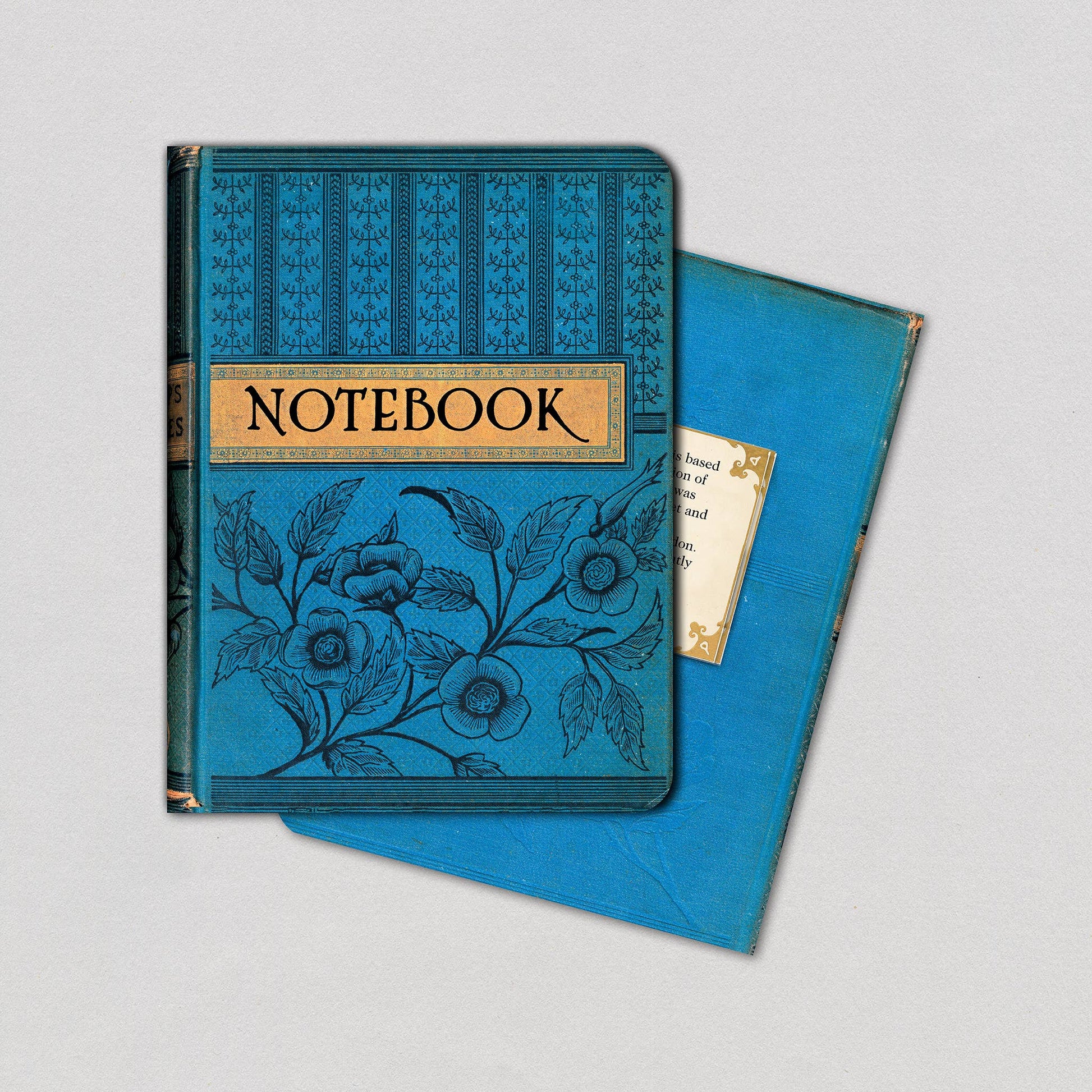 Notebook with Blue Flower - Vintage Book Cover Notebook - r. h. ballard shop & gallery