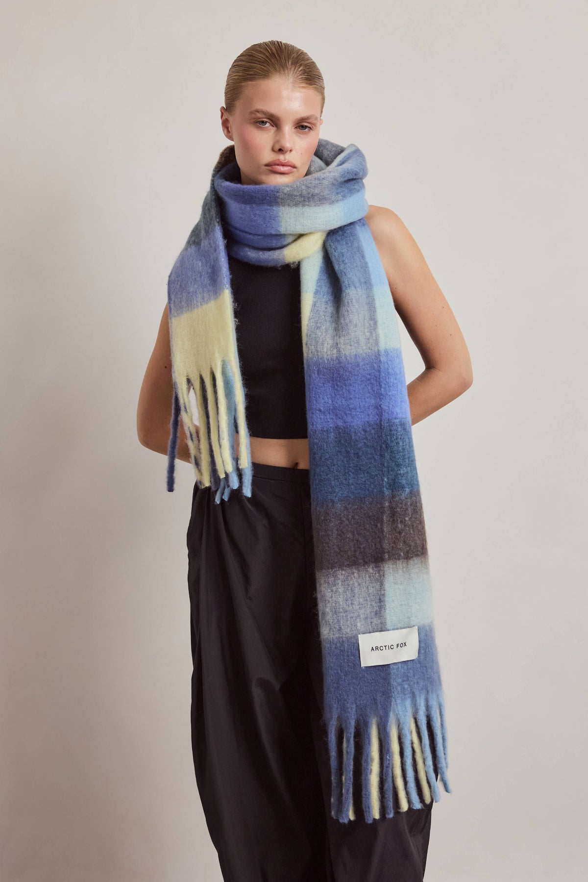 The Reykjavik Scarf - 100% Recycled - Blue Yellow