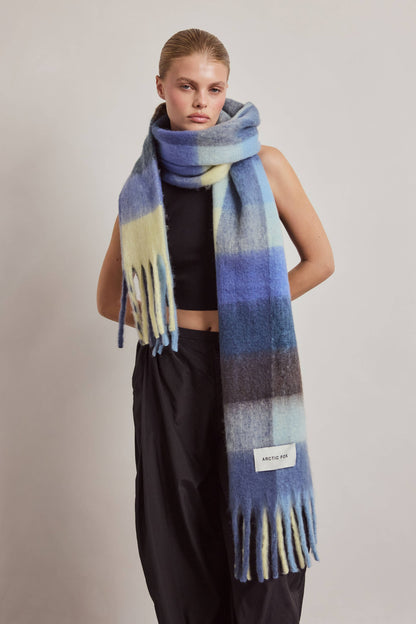 The Reykjavik Scarf - 100% Recycled - Blue Yellow