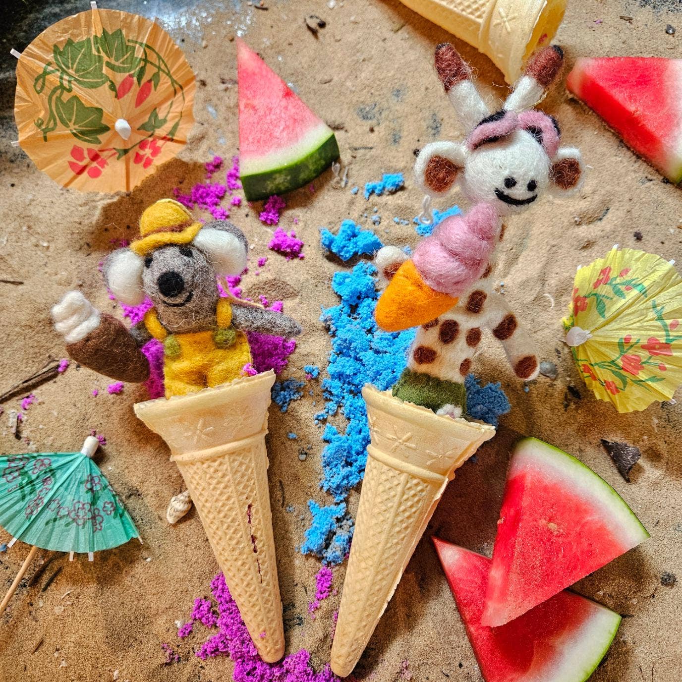 Handmade Felt Ginny the Giraffe Safari Hanging Decoration