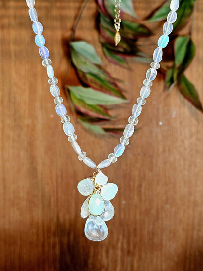 Prehnite & Chalcedony Necklace