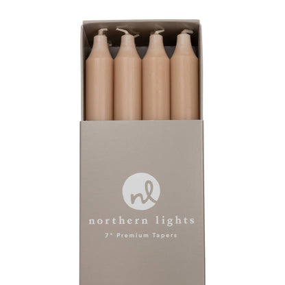 7" Taper Candles - 12pc Box: Sage Green