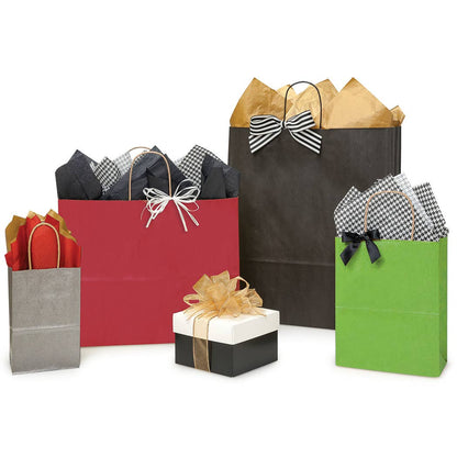 Recycled Kraft Color Paper Retail Shopping Bags: Black / 100 Pack / Queen 16x6x19.25" - r. h. ballard shop & gallery