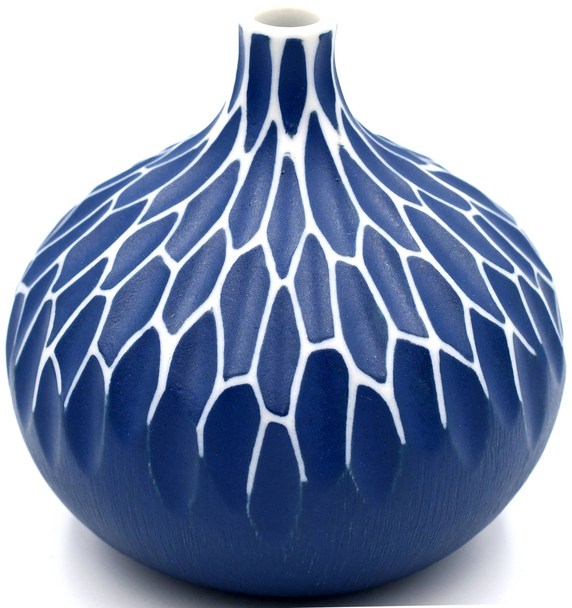 CONGO Branches Blue and White-Handcrafted Porcelain Bud Vase - r. h. ballard shop & gallery