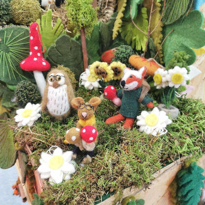 Handmade Felt Frankie Foraging Fox Decoration - r. h. ballard shop & gallery