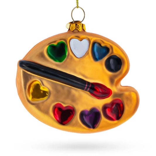 Artist Palette Glass Ornament